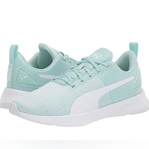 Puma Women's Mint Green and White Sneakers